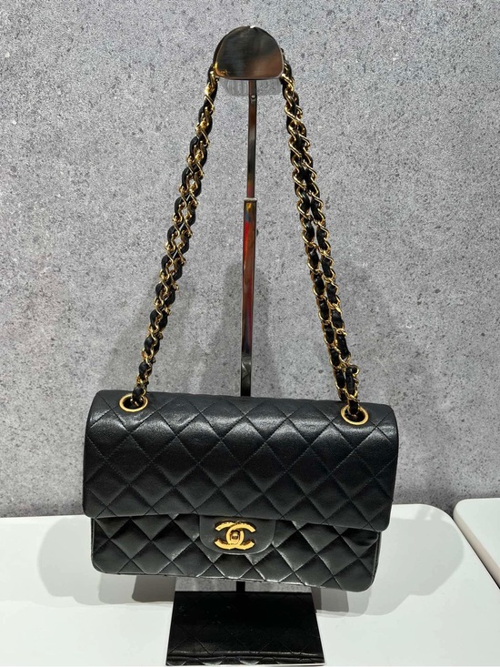 CHANEL Handbags - CHANEL Black Quilted Shoulder Bag with Gold Hardware